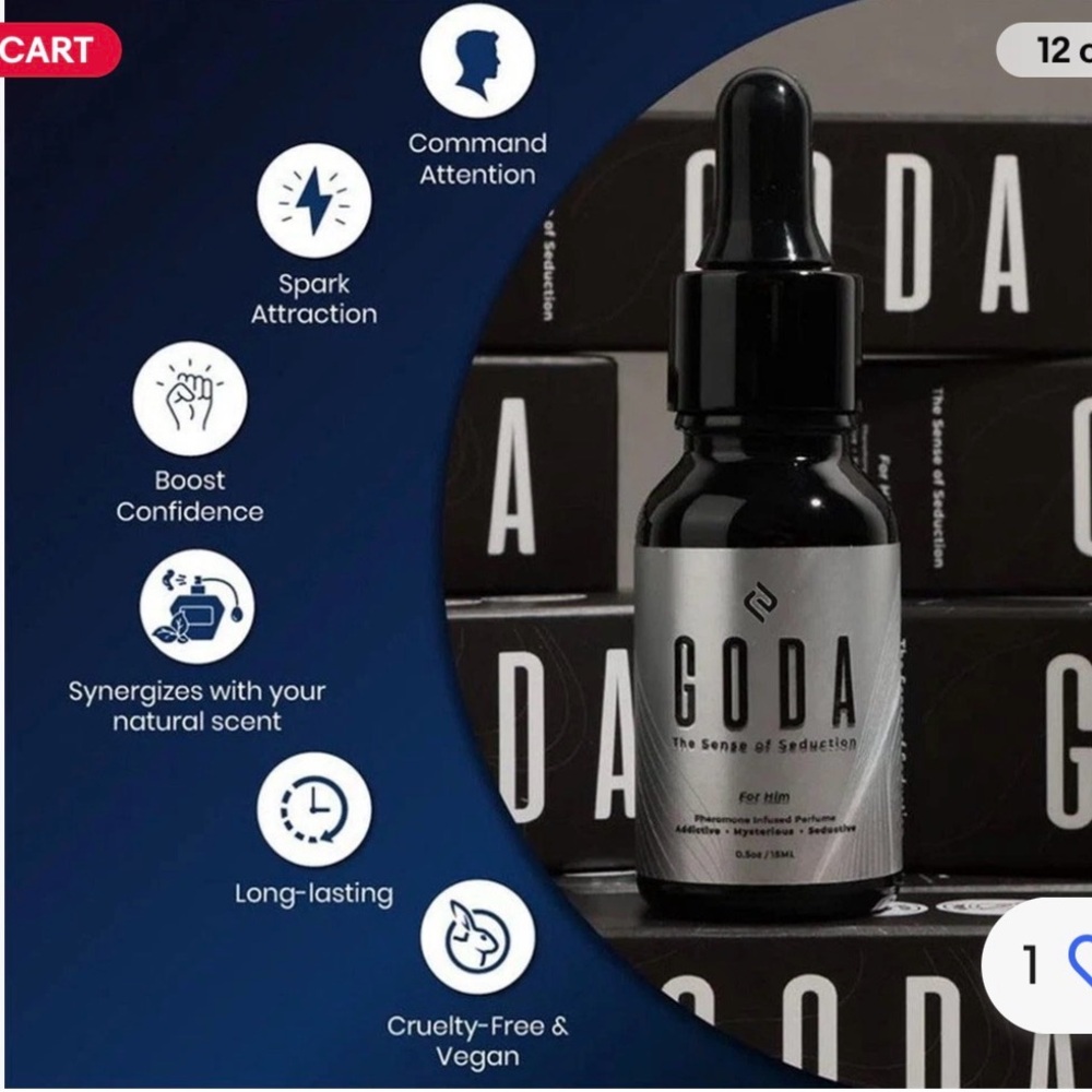 (3)GODA For Him Pheromone Cologne - Black Dropper Bottle - Picture 15 of 16
